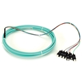 OM3 50-Micron Multimode Fiber Optic Pigtails, Aqua